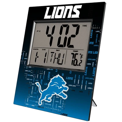 Keyscaper Detroit Lions Quadtile Digital Desk Clock