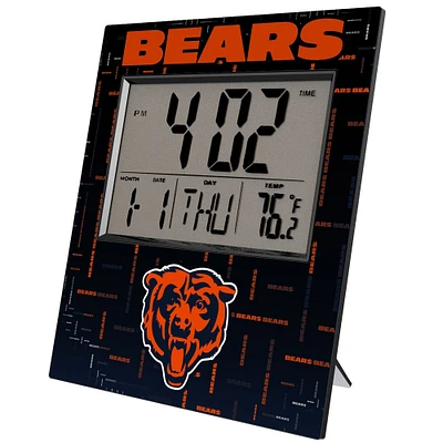 Keyscaper Chicago Bears Quadtile Digital Desk Clock
