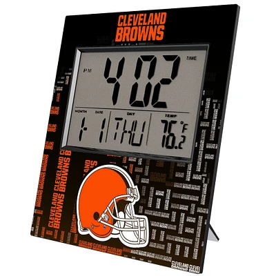 Keyscaper Cleveland Browns Quadtile Digital Desk Clock