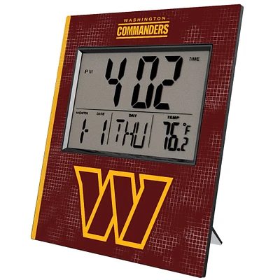 Keyscaper Washington Commanders Cross Hatch Digital Desk Clock