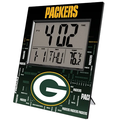 Keyscaper Green Bay Packers Quadtile Digital Desk Clock
