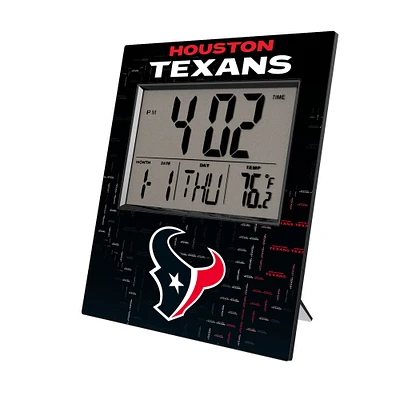 Keyscaper Houston Texans Quadtile Digital Desk Clock