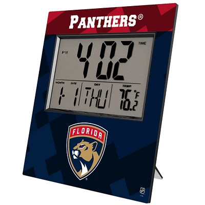 Keyscaper Florida Panthers Color Block Digital Desk Clock