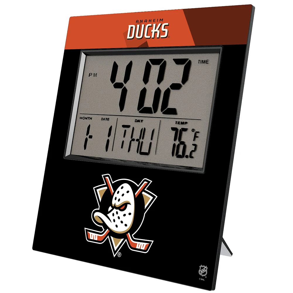 Keyscaper Anaheim Ducks Color Block Digital Desk Clock