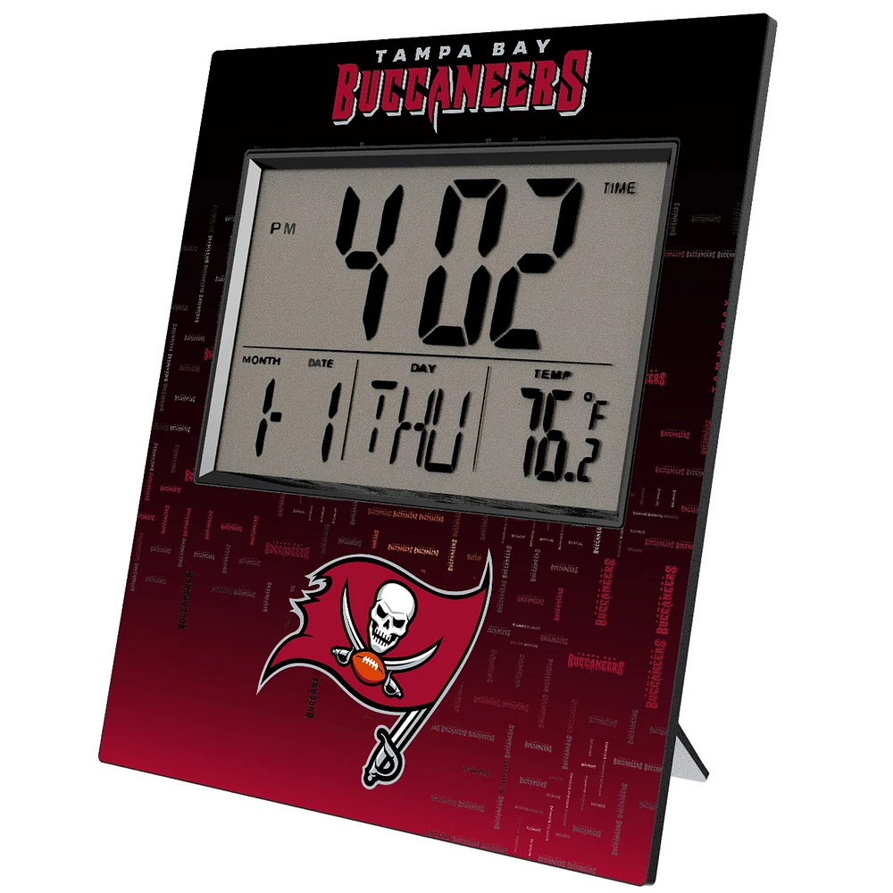Keyscaper Tampa Bay Buccaneers Quadtile Digital Desk Clock