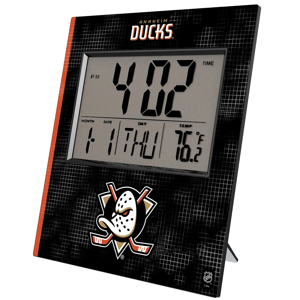 Keyscaper Anaheim Ducks Cross Hatch Digital Desk Clock