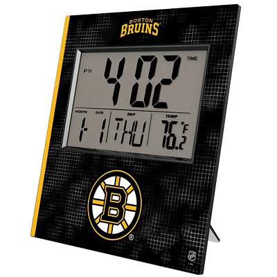 Keyscaper Boston Bruins Cross Hatch Digital Desk Clock