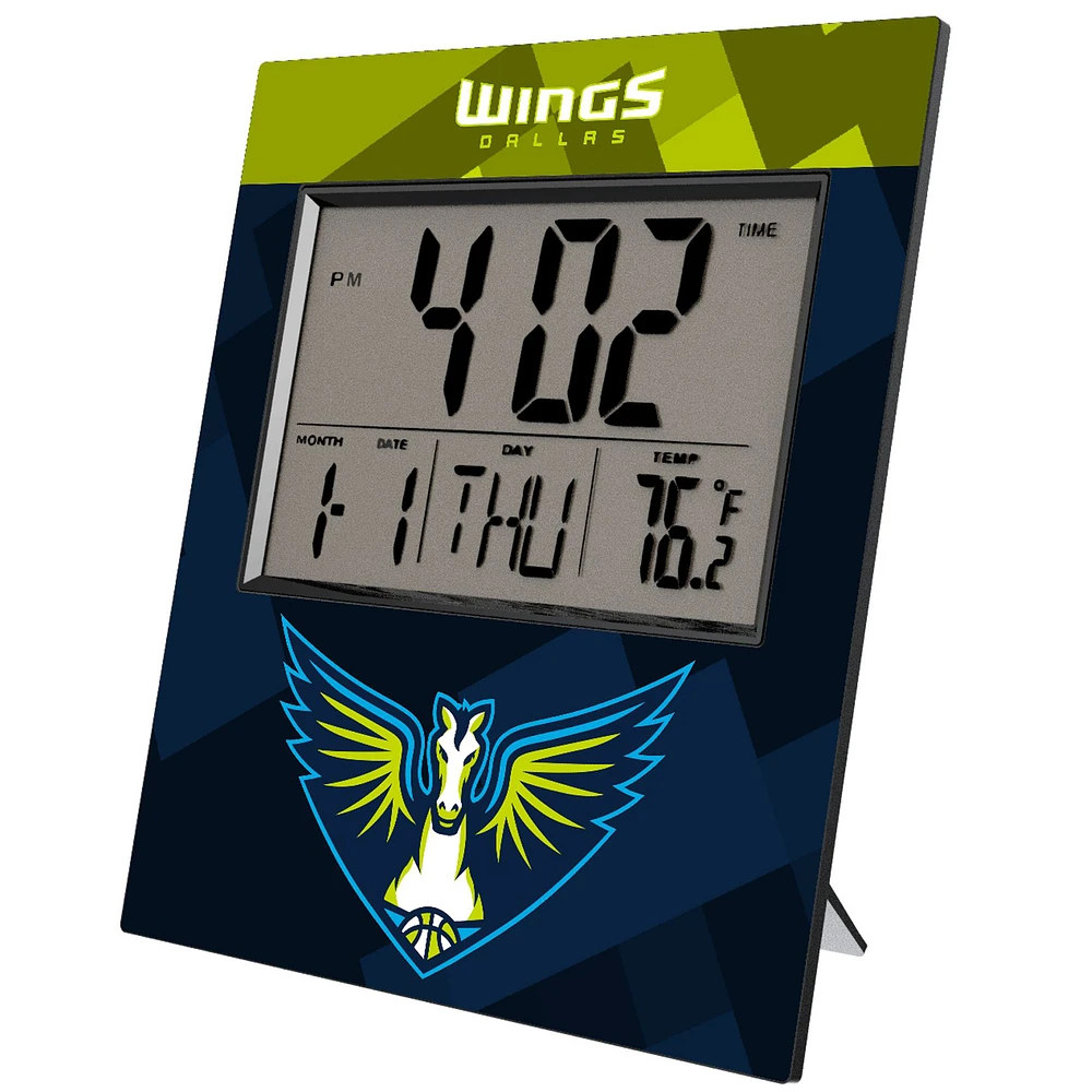 Keyscaper Dallas Wings Color Block Digital Desk Clock