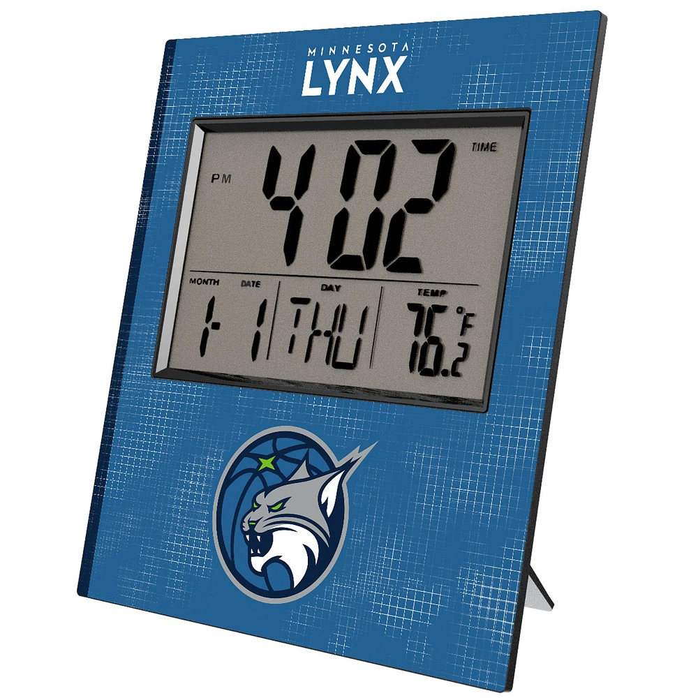 Keyscaper Minnesota Lynx Cross Hatch Digital Desk Clock