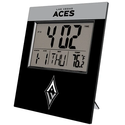 Keyscaper Las Vegas Aces Color Block Digital Desk Clock