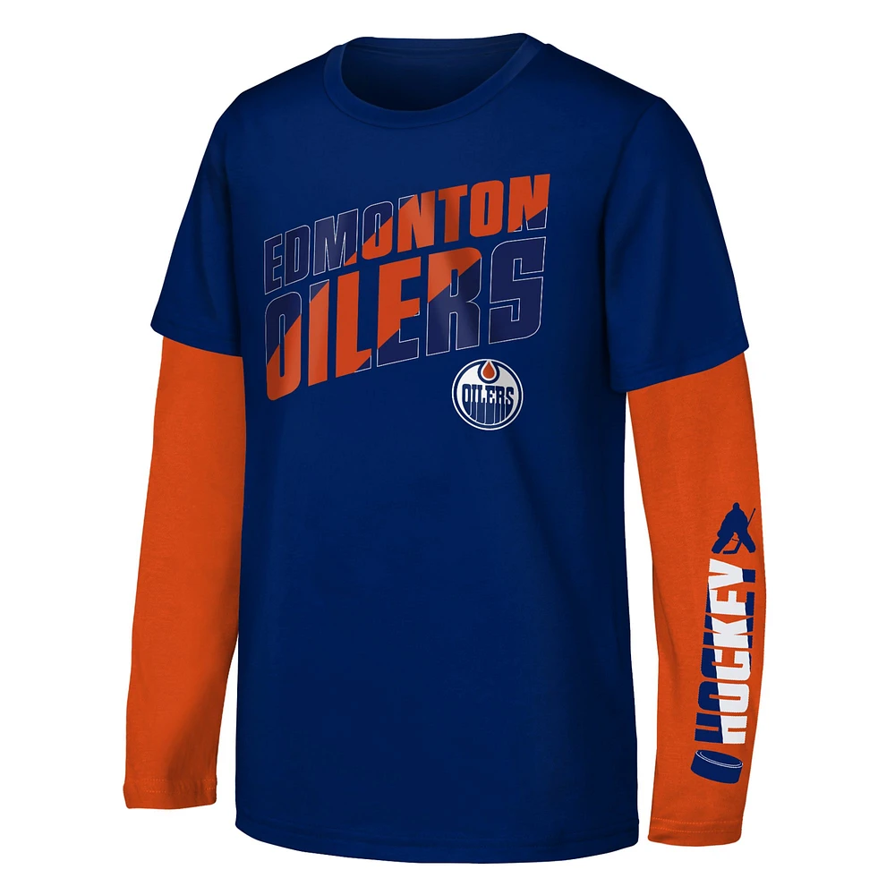 Youth Edmonton Oilers Winning Clapper 3 1 Combo T-Shirt Set