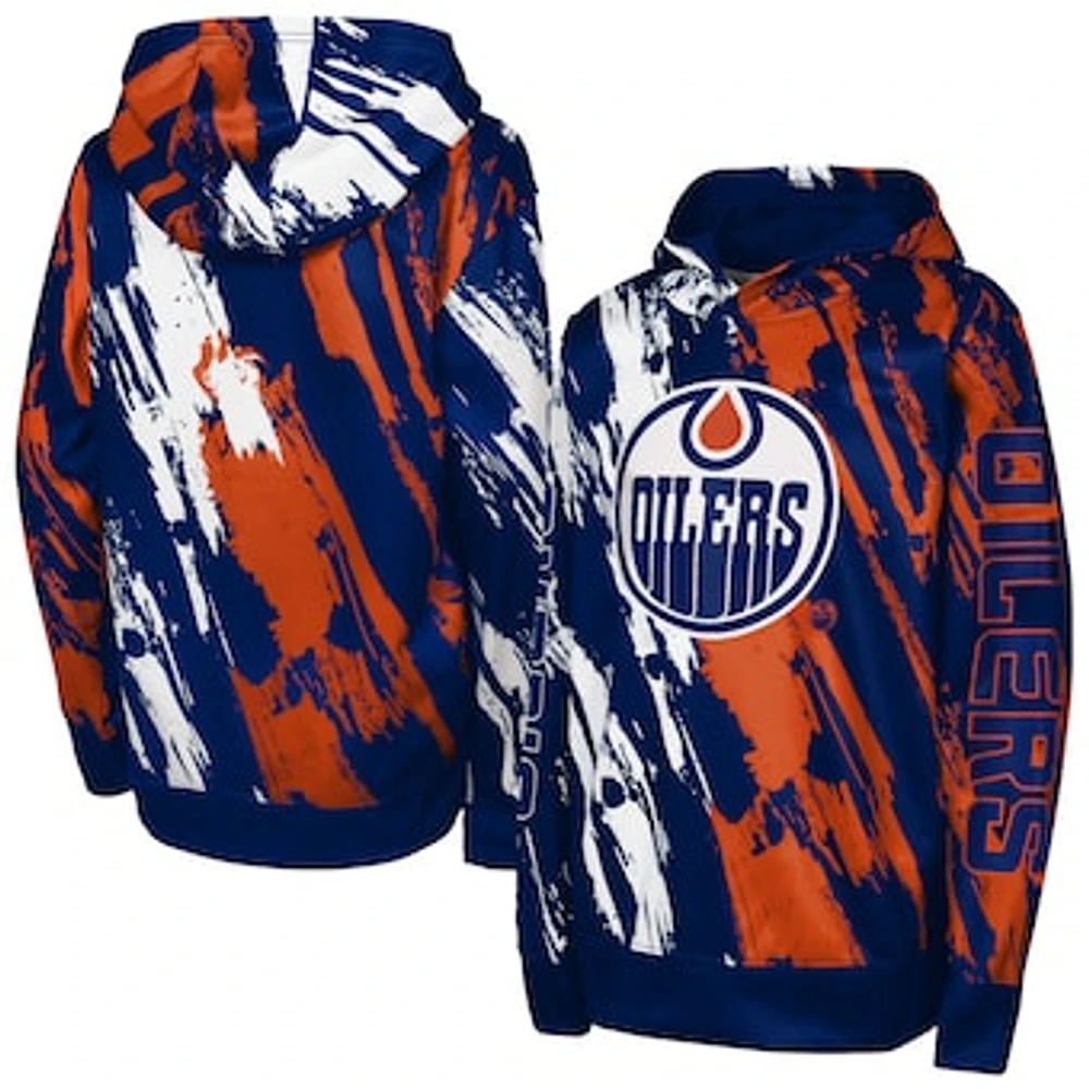 Youth Royal Edmonton Oilers Master Snipe Pullover Hoodie