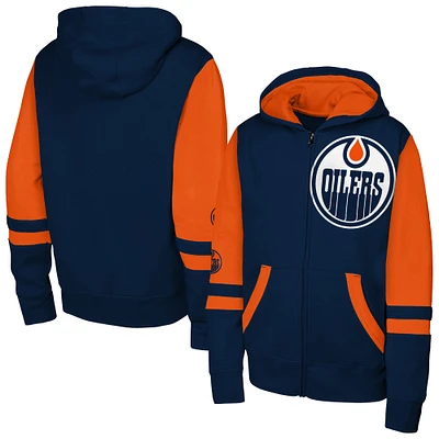 Youth Royal Edmonton Oilers Face Off Full-Zip Hoodie