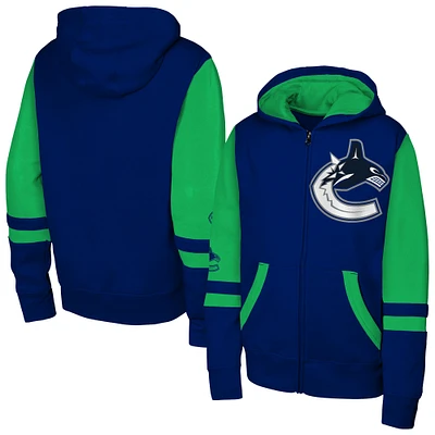 Youth Blue Vancouver Canucks Face Off Full-Zip Hoodie