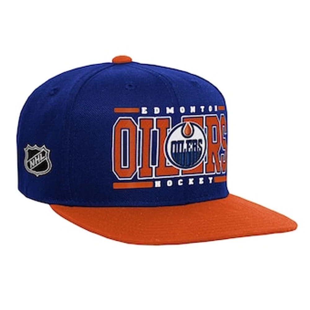 Youth Blue Edmonton Oilers Retro Deadstock Snapback Hat