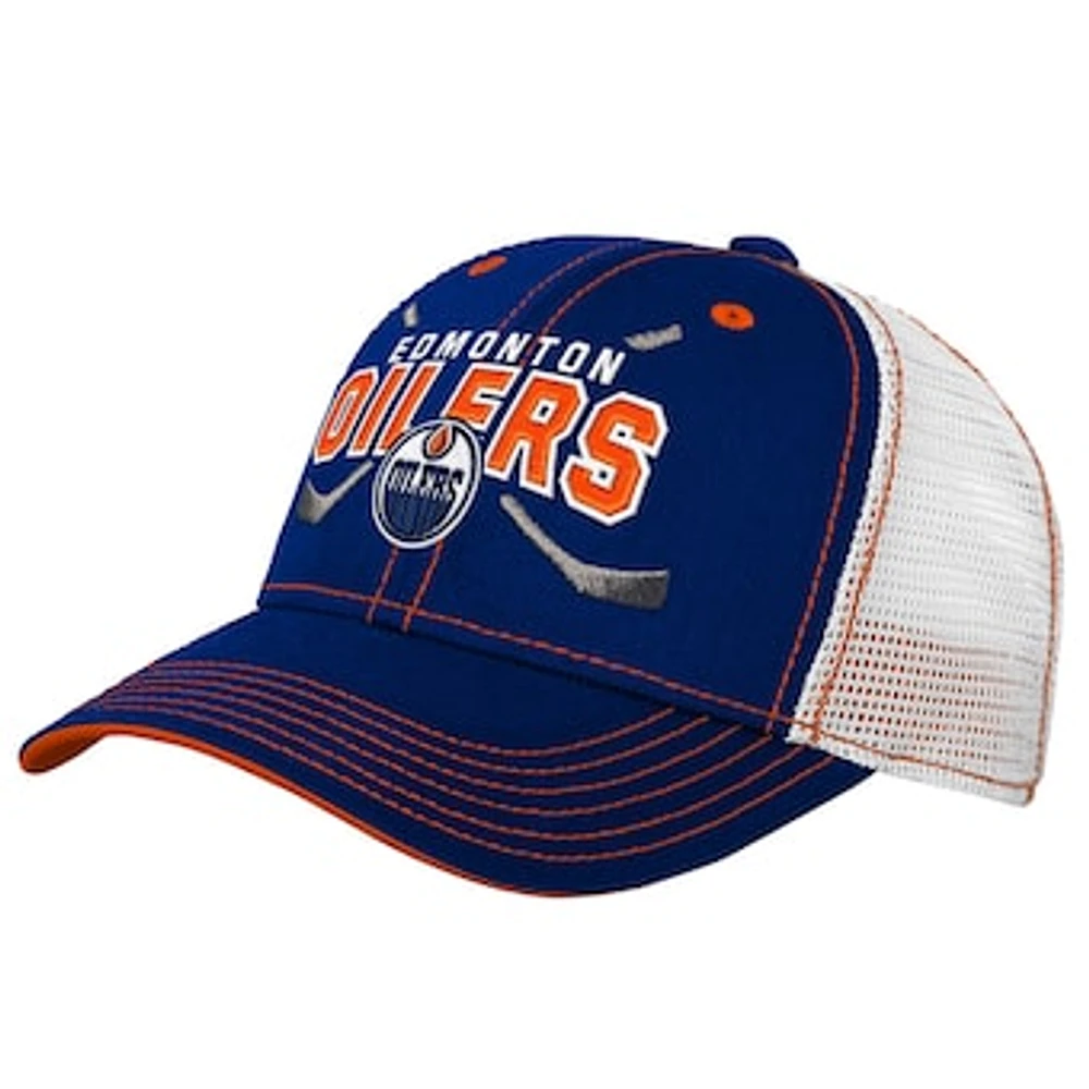 Preschool  Navy Edmonton Oilers Lockup Adjustable Hat