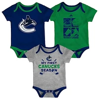 Infant Vancouver Canucks Legend 3-Pack Bodysuit Set