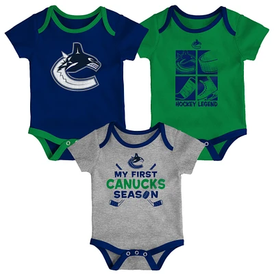 Infant Vancouver Canucks Legend 3-Pack Bodysuit Set