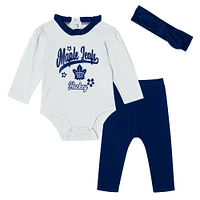 Girls Infant Toronto Maple Leafs Rink Queen Long Sleeve 3-Piece Set