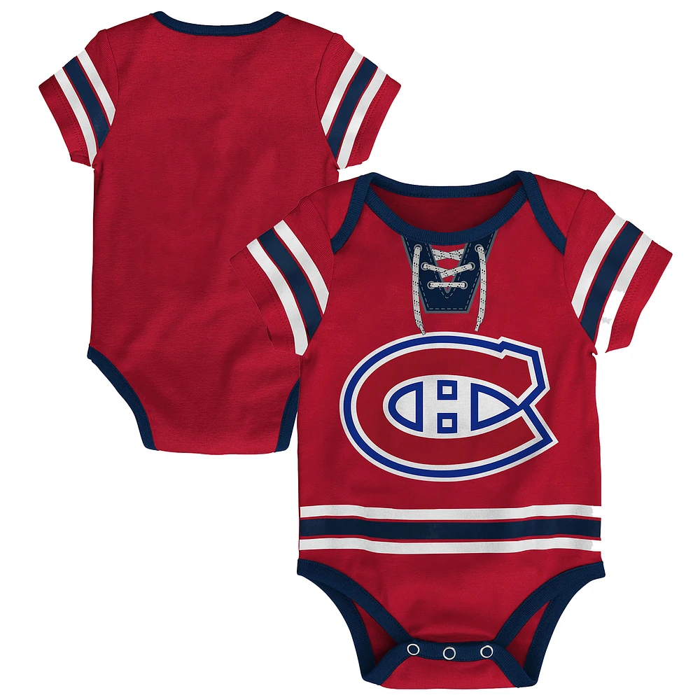 Infant Red Montreal Canadiens Hockey Jersey Bodysuit