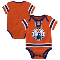 Infant Orange Edmonton Oilers Hockey Jersey Bodysuit