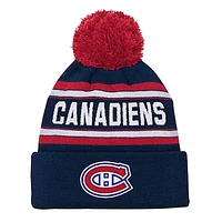 Preschool  Navy Montreal Canadiens Jacquard Cuffed Knit Hat with Pom