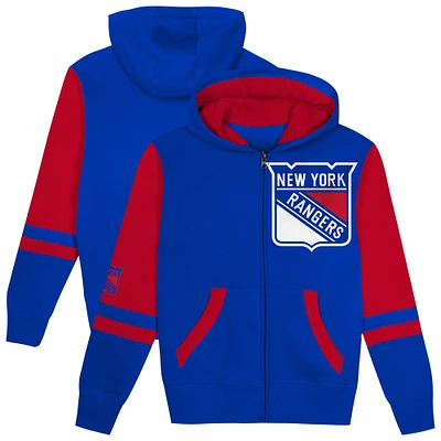 Preschool Royal New York Rangers Face Off Full-Zip Hoodie