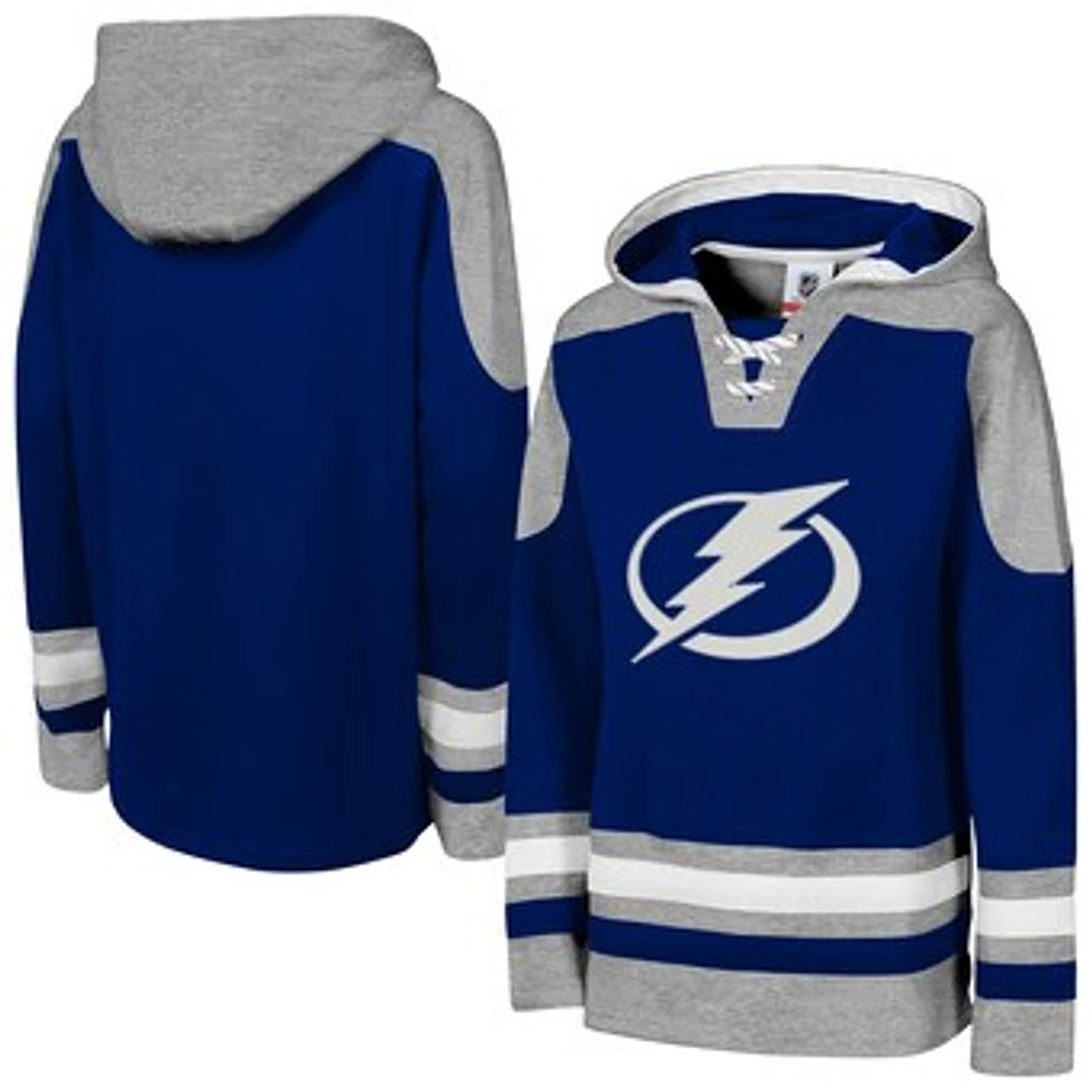 Youth Blue Tampa Bay Lightning Ageless Must Have Home V-Neck Pullover Hoodie