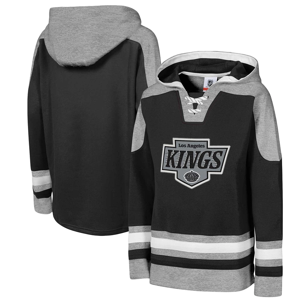 Youth Black Los Angeles Kings Ageless Must Have Home V-Neck Pullover Hoodie