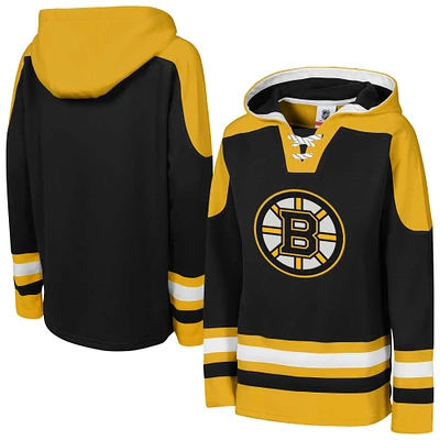 Youth Black Boston Bruins Ageless Must Have Home V-Neck Pullover Hoodie