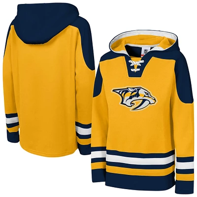 Youth Gold Nashville Predators Ageless Must Have Home V-Neck Pullover Hoodie