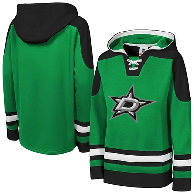 Youth Kelly Green Dallas Stars Ageless Must Have Home V-Neck Pullover Hoodie