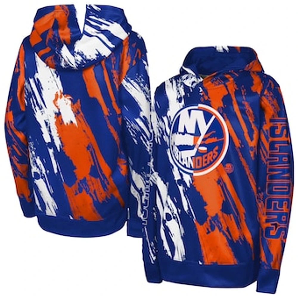 Youth Royal New York Islanders Master Snipe Pullover Hoodie