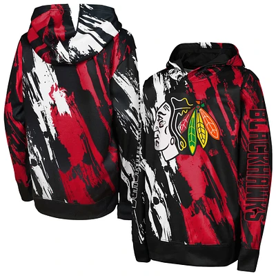 Youth Black Chicago Blackhawks Master Snipe Pullover Hoodie