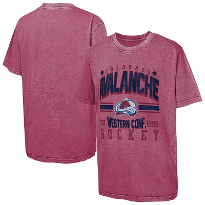 Youth Burgundy Colorado Avalanche Sure Short Pigment Dyed T-Shirt