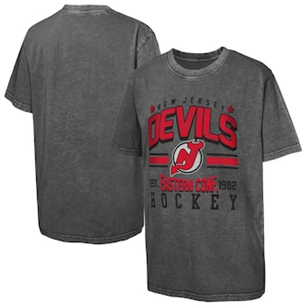 Youth Black New Jersey Devils Sure Short Pigment Dyed T-Shirt