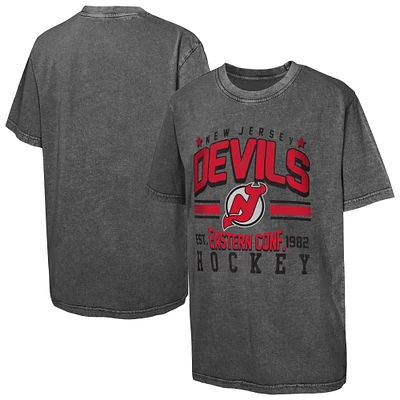 Youth Black New Jersey Devils Sure Short Pigment Dyed T-Shirt