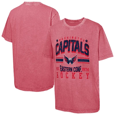 Youth Red Washington Capitals Sure Short Pigment Dyed T-Shirt