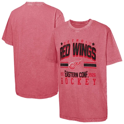 Youth Red Detroit Wings Sure Short Pigment Dyed T-Shirt