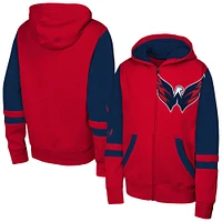 Youth Red Washington Capitals Face Off Full-Zip Hoodie