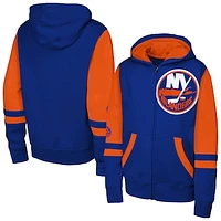 Youth Royal New York Islanders Face Off Full-Zip Hoodie