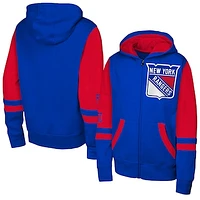 Youth Blue New York Rangers Face Off Full-Zip Hoodie