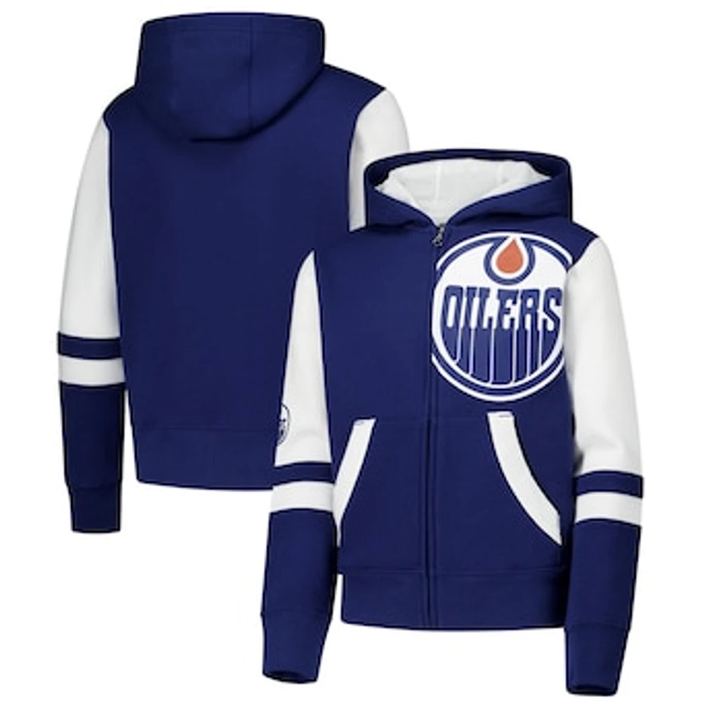 Youth Royal Edmonton Oilers Face Off Full-Zip Hoodie