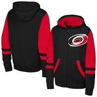 Youth Black Carolina Hurricanes Face Off Full-Zip Hoodie