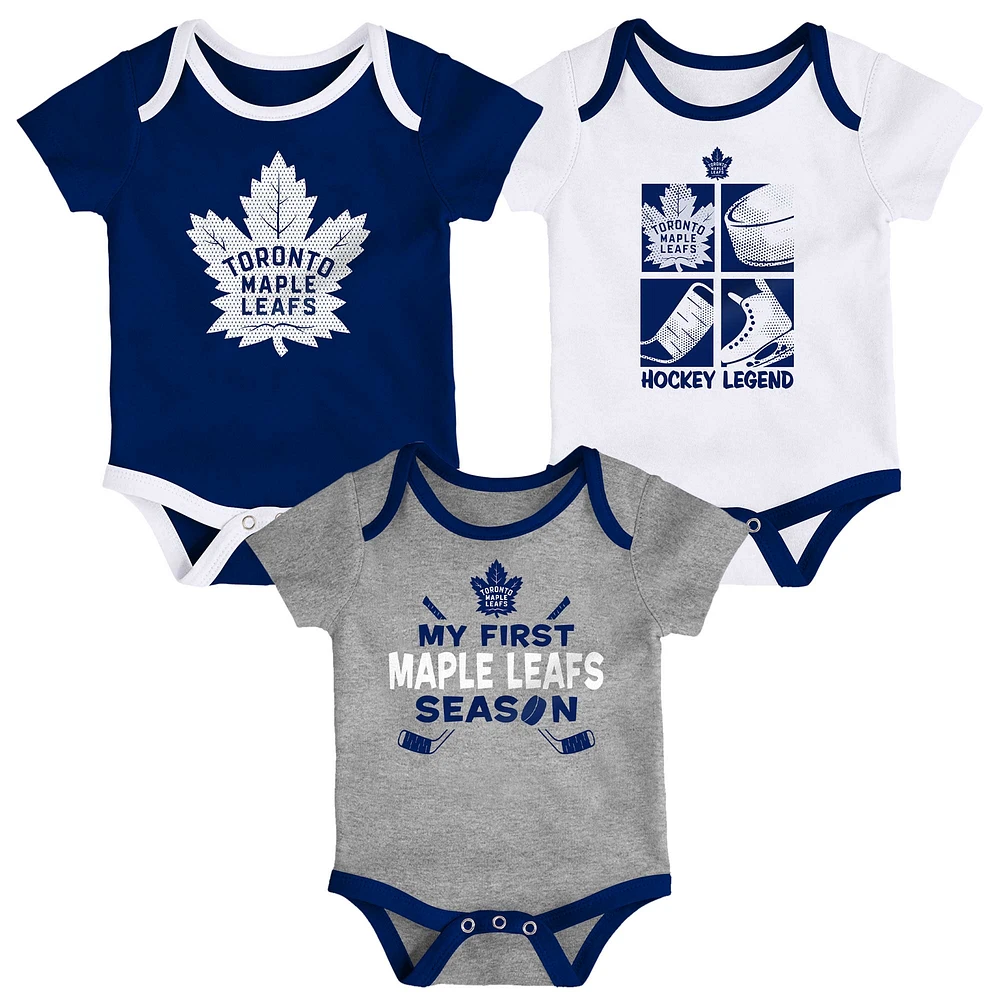 Newborn & Infant Toronto Maple Leafs Legend Three-Piece Bodysuit Set