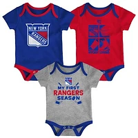 Newborn & Infant New York Rangers Legend Three-Piece Bodysuit Set