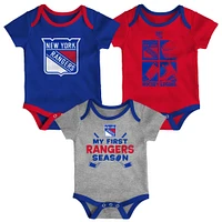 Newborn & Infant New York Rangers Legend Three-Piece Bodysuit Set