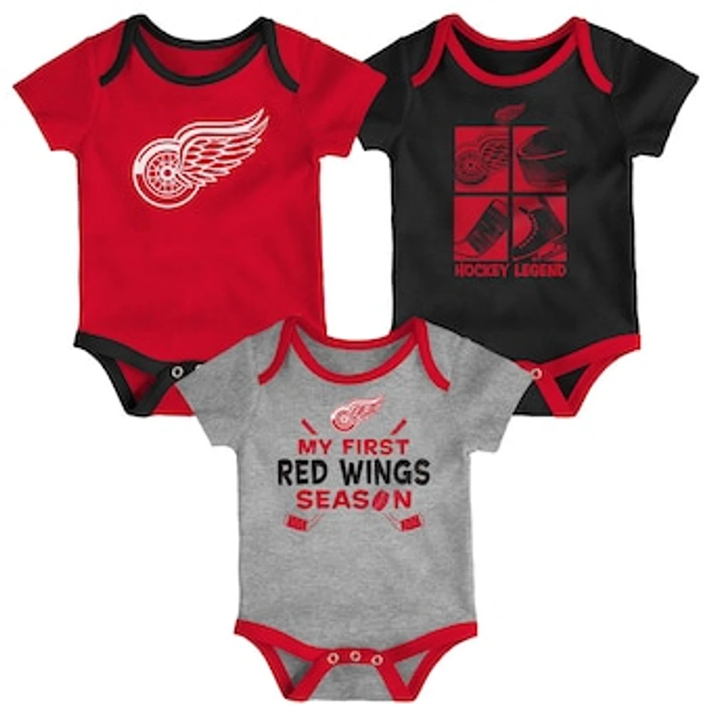 Newborn & Infant Detroit Red Wings Legend Three-Piece Bodysuit Set