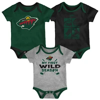 Newborn & Infant Minnesota Wild Legend Three-Piece Bodysuit Set