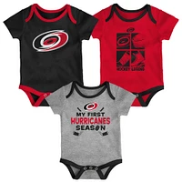 Newborn & Infant Carolina Hurricanes Legend Three-Piece Bodysuit Set